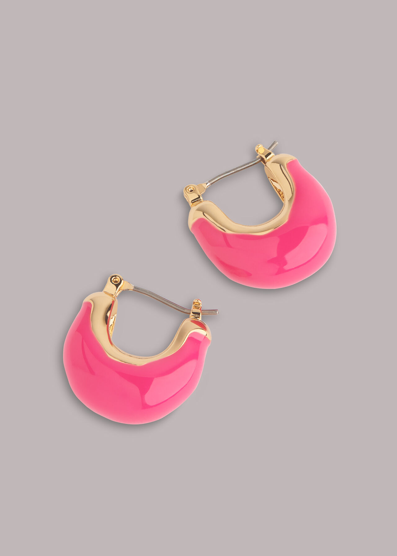 Enamel Curved Earring
