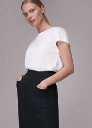 Pocket Detail Straight Skirt