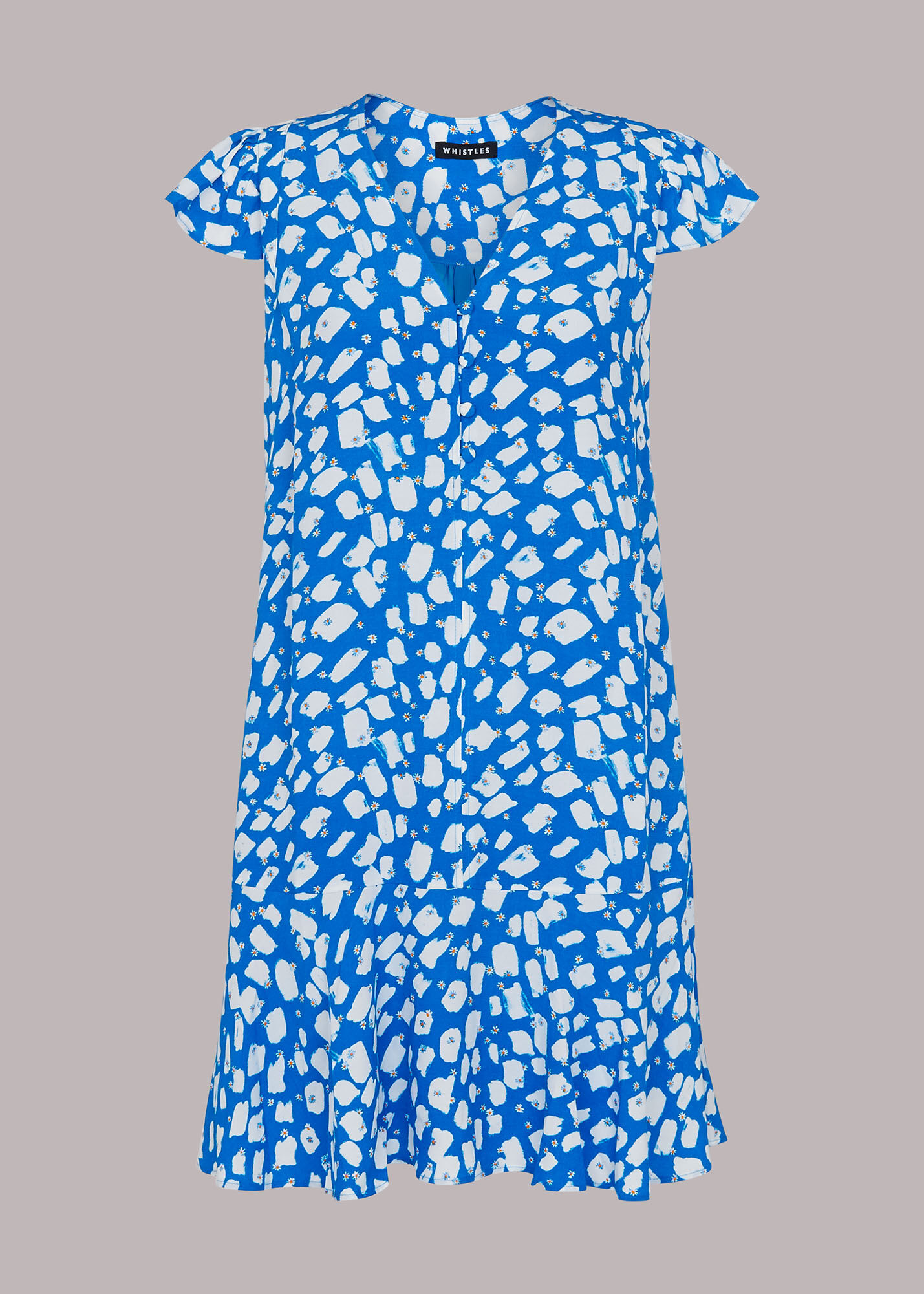 Blue Multi Brushmark Daisy Print Dress WHISTLES Whistles UK