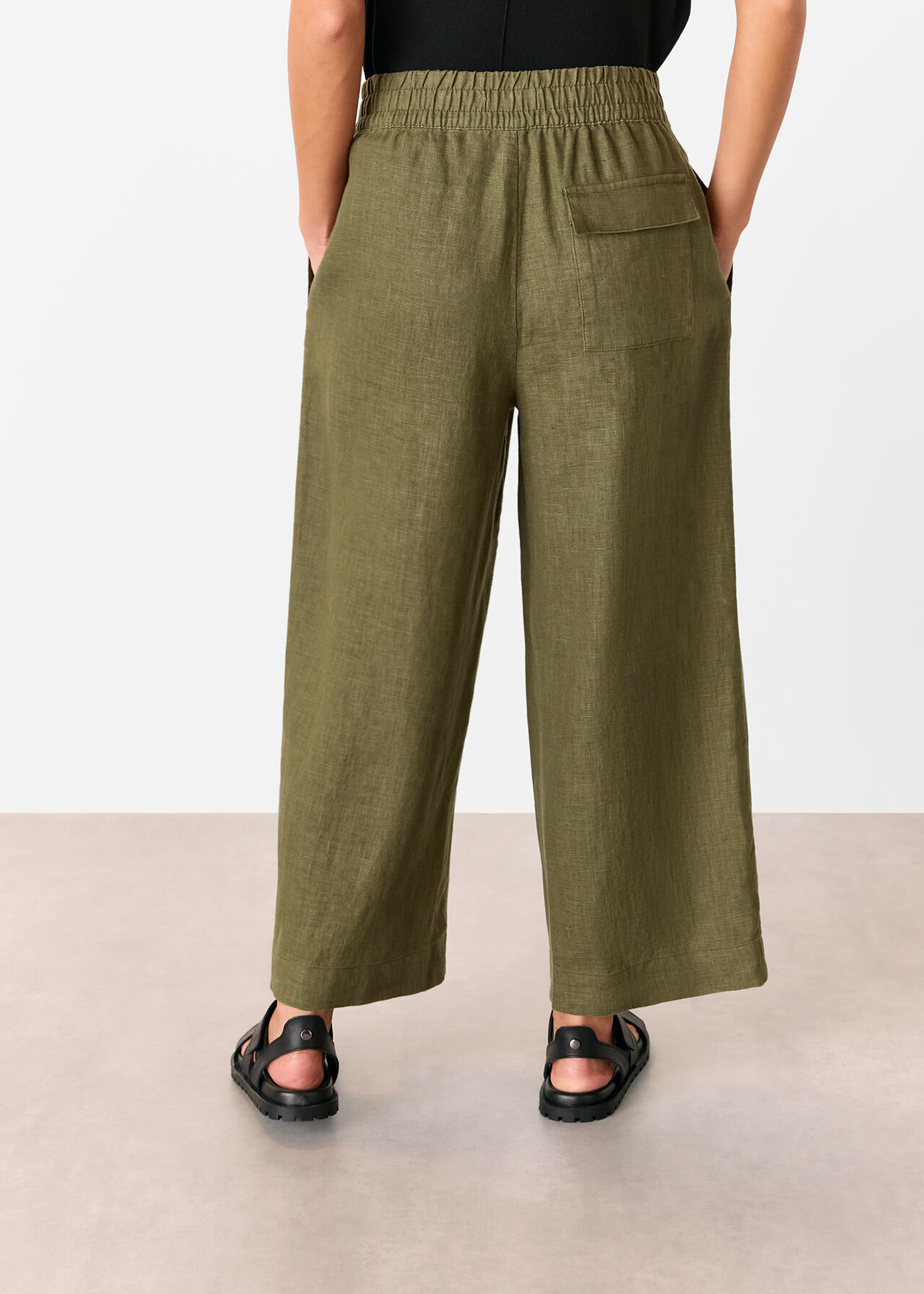 Petite Linen Pocket Trouser