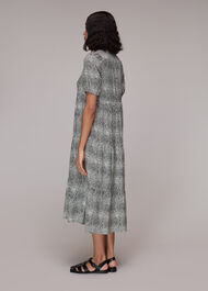Gradient Leopard Trapeze Dress
