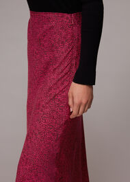 Abstract Snake Bias Cut Skirt