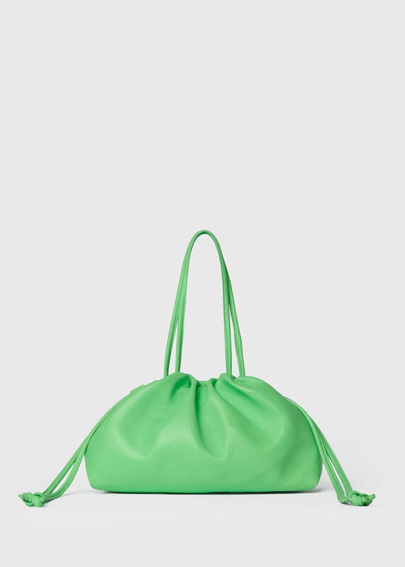 Green Limited Soft Ruched Bag