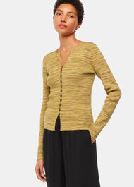 Spacedye Button Front Cardigan