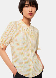 Oval Spot Tie Sleeve Shirt