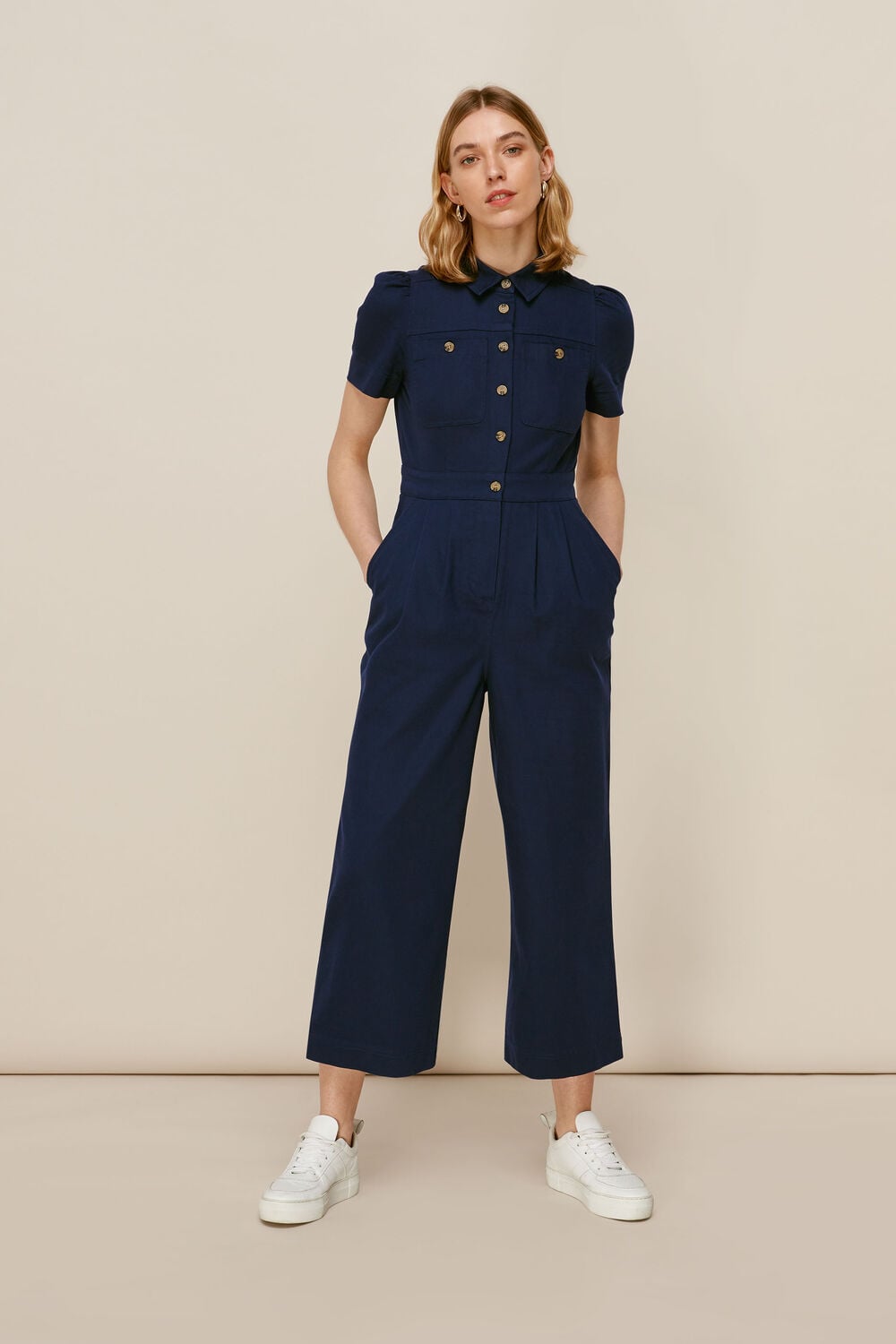 Emma Pocket Detail Jumpsuit Dark Denim