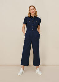 Emma Pocket Detail Jumpsuit Dark Denim