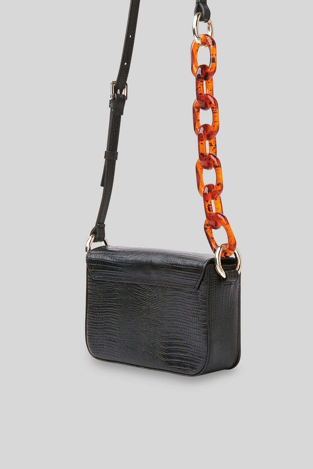 Odie Resin Chain Lizard Bag Black