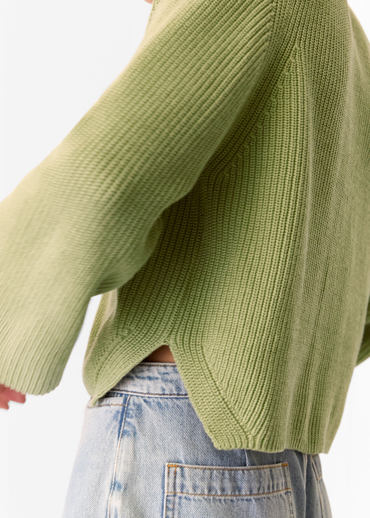 Whistles Green Nala Cotton Cardigan Whistles Green Nala Cotton Cardigan