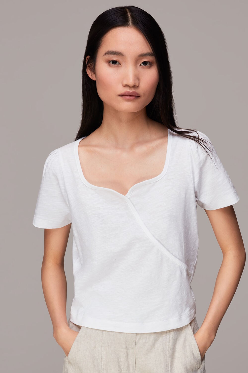 Square Neck Wrap Tee