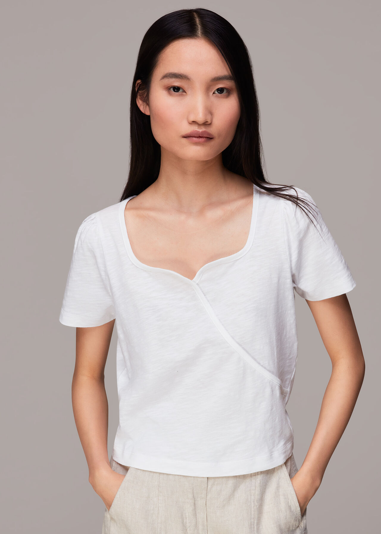 Square Neck Wrap Tee