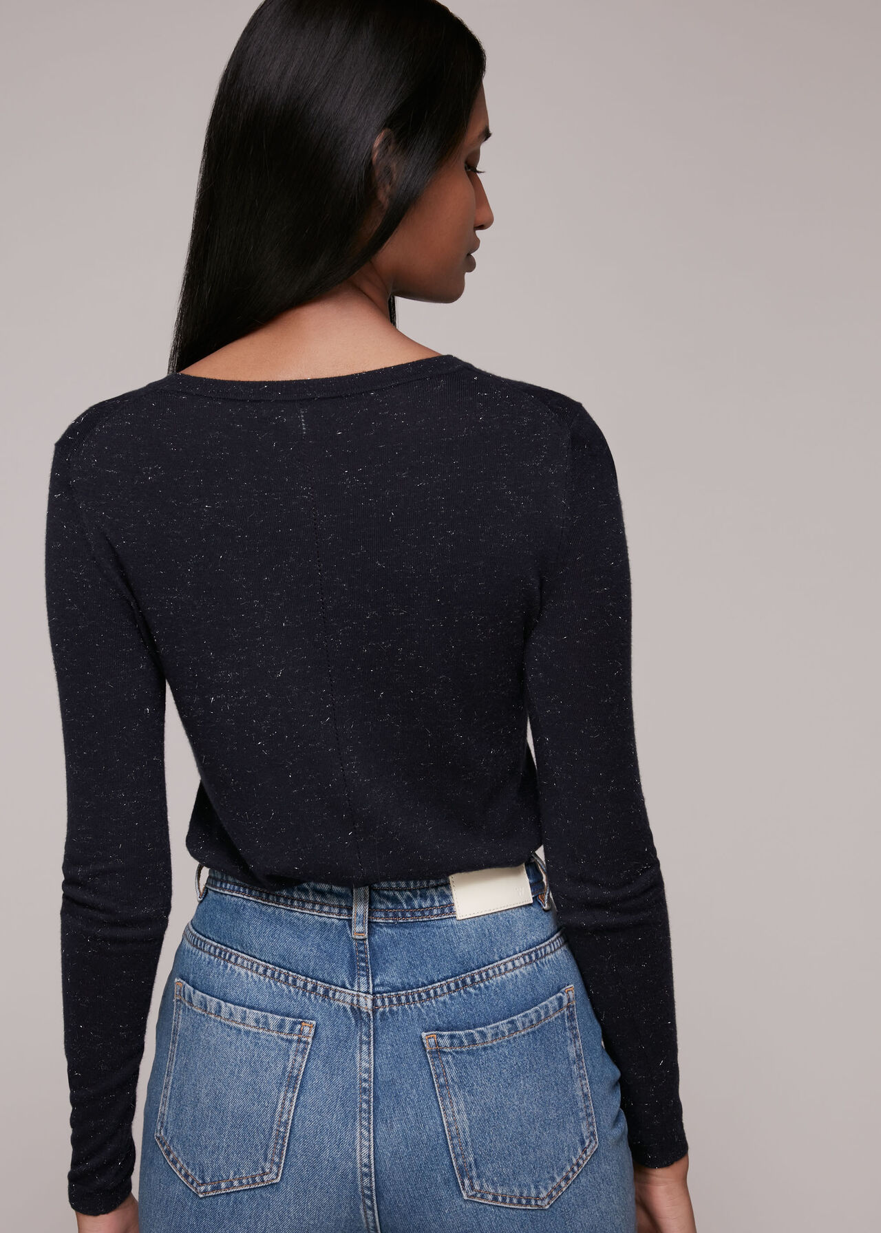 Annie Sparkle Knit Navy