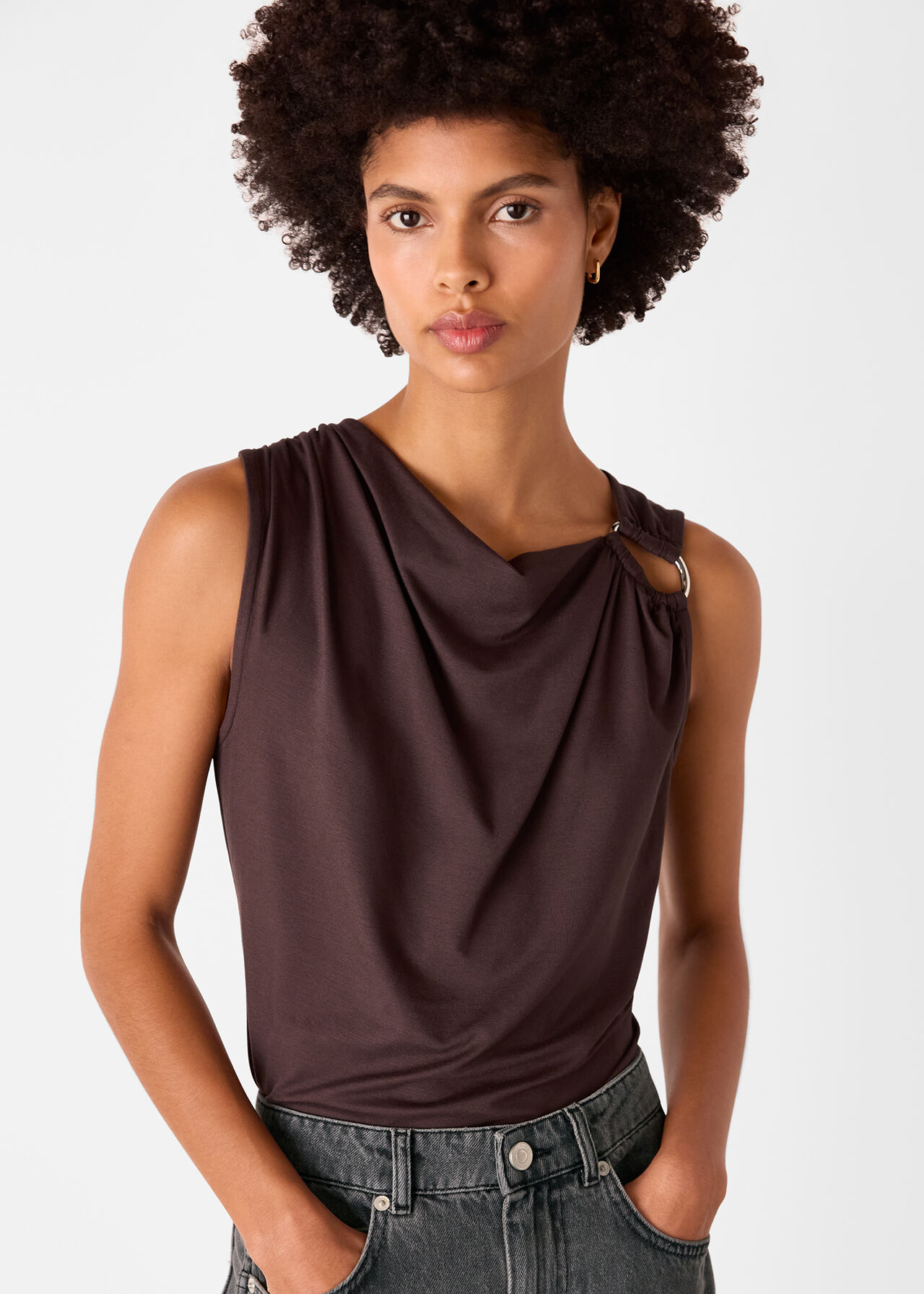 Ring Detail Sleeveless Top