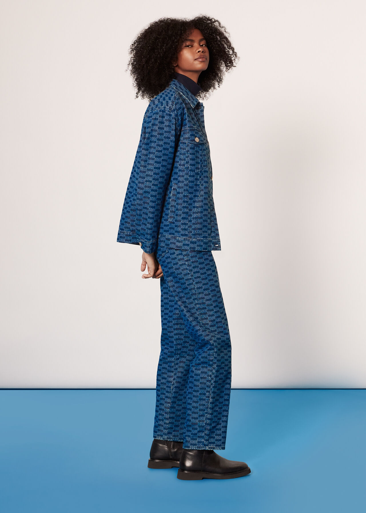 Tangle Check Denim Trouser