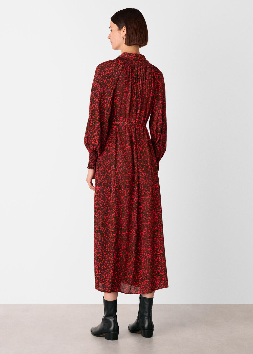 Pansy Dot Shirt Dress