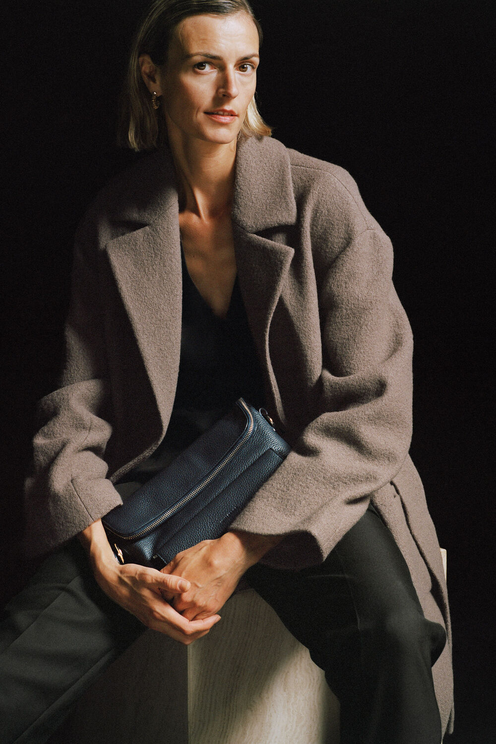 Tie Waist Wool Coat