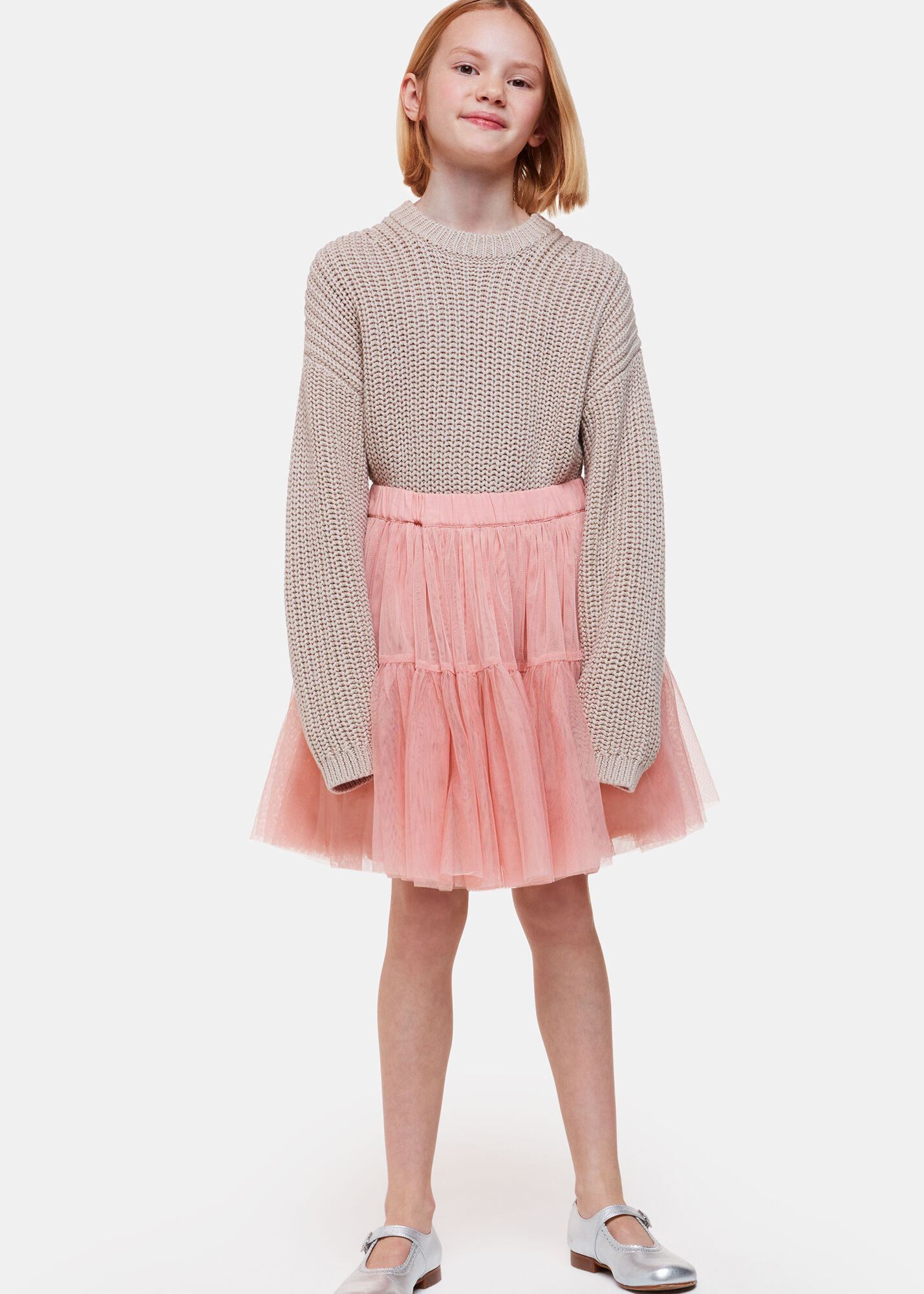 Dusty Pink Izzy Tulle Skirt WHISTLES Whistles UK