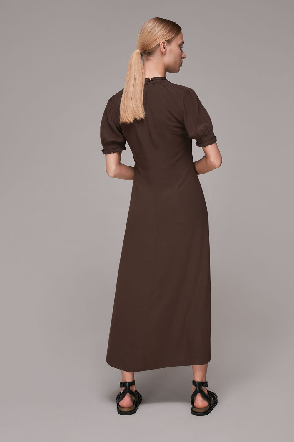 Ada Ruched Detail Midi Dress