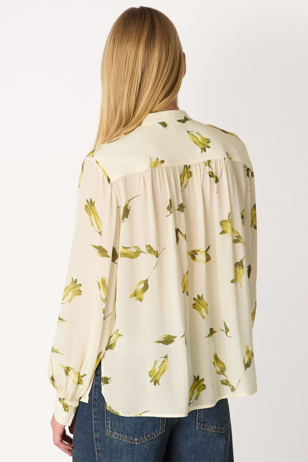 White Floral Utility Blouse