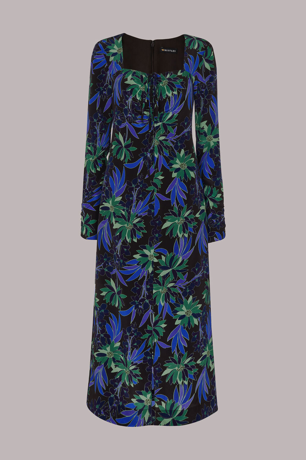 Scaling Blossom Silk Dress