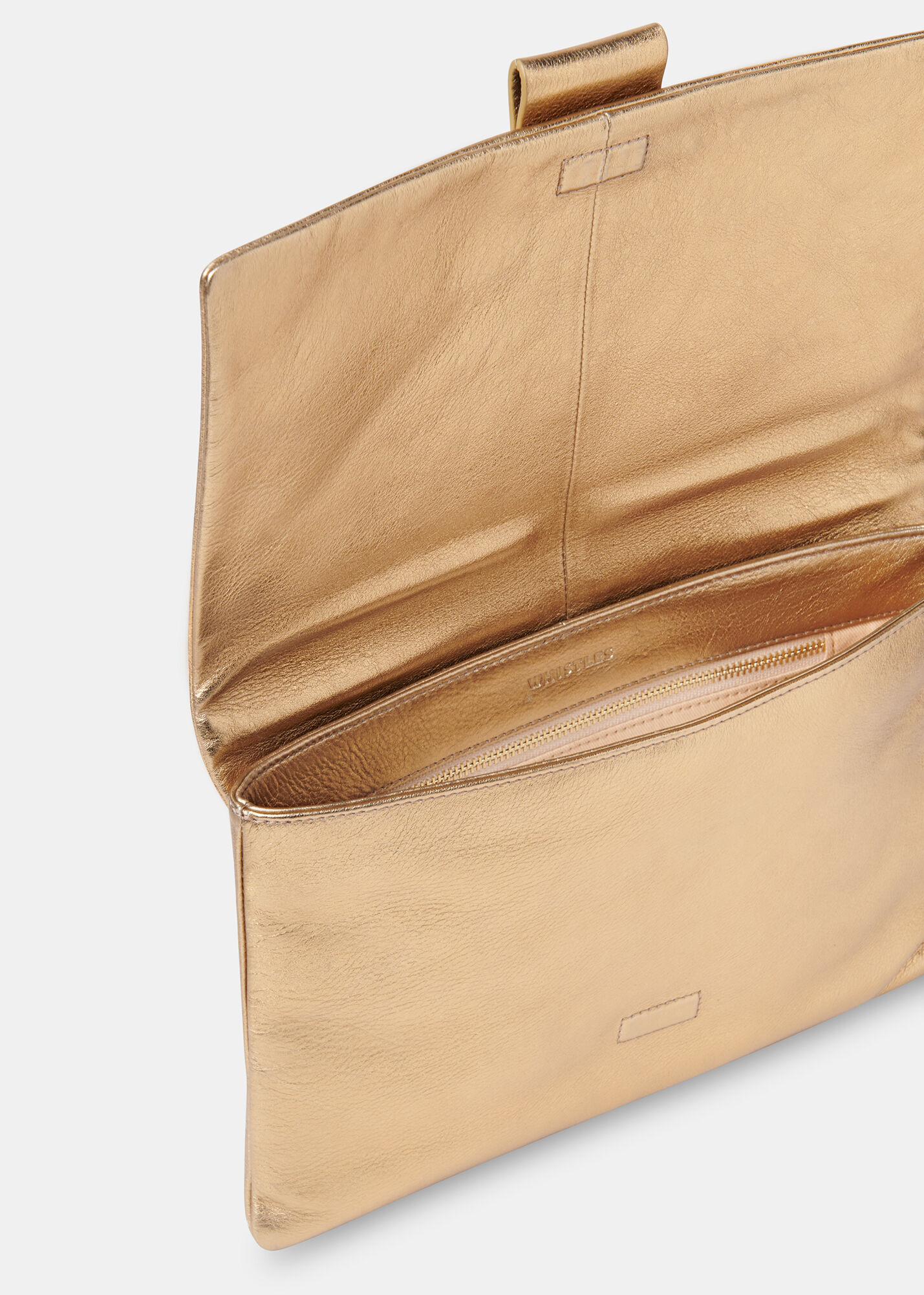 Whistles gold clutch store