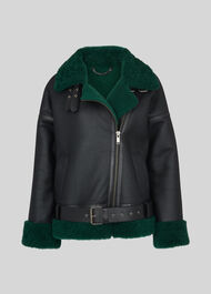 Longline Shearling Biker
