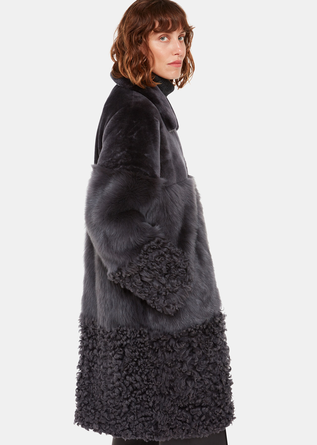 Cossma Shearling Longline Coat