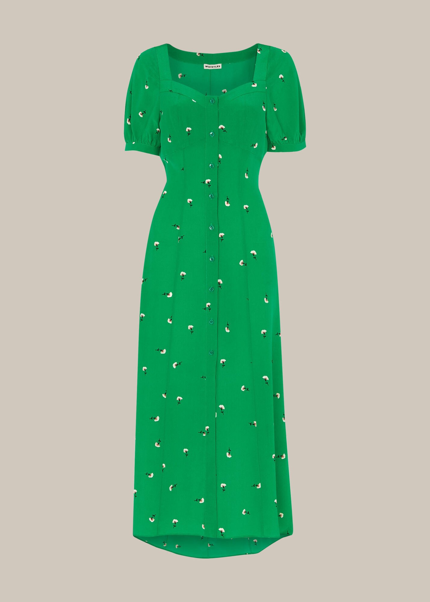 Green/Multi Romantic Floral Print Dress WHISTLES