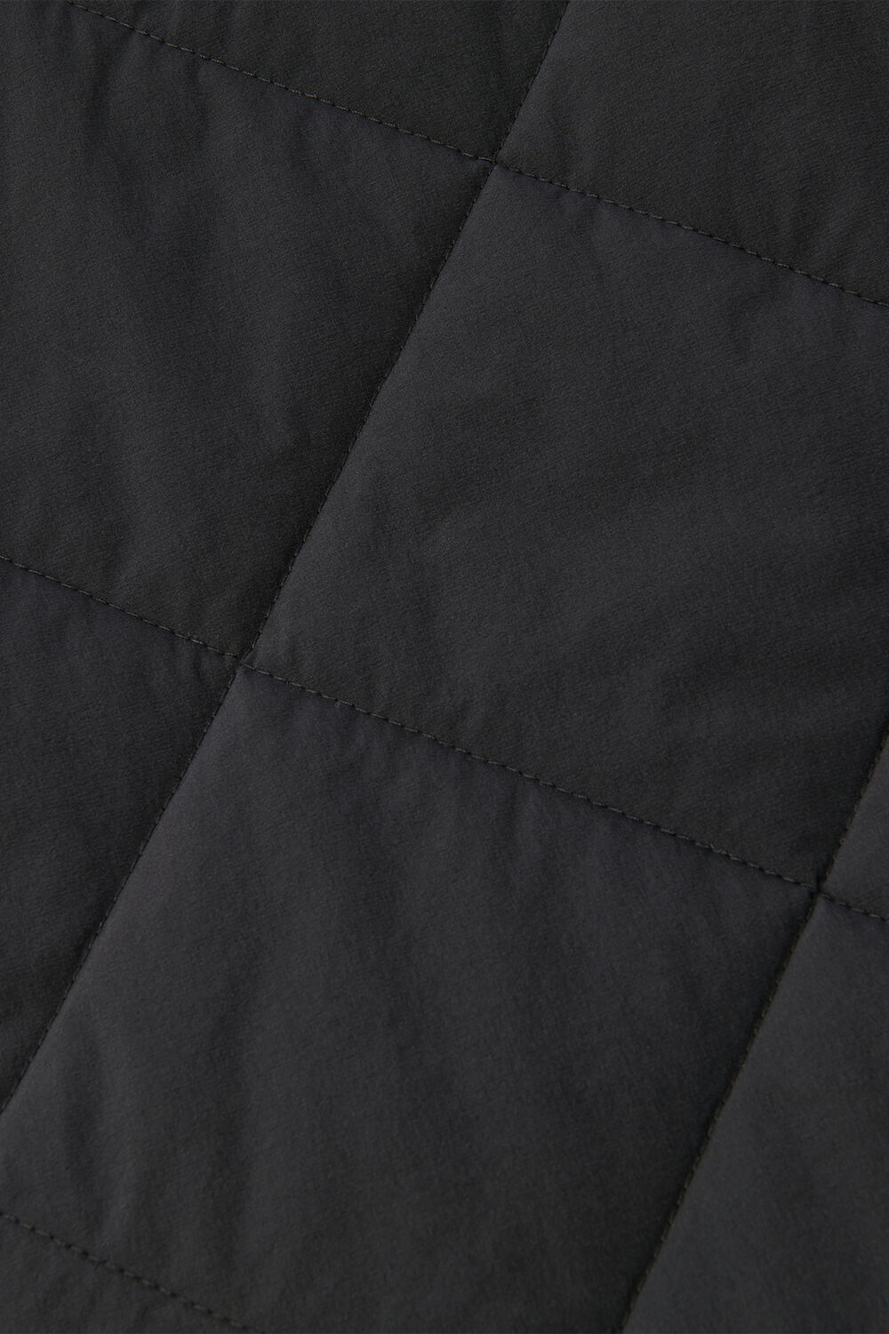 Black Quilted Cord Collar Coat