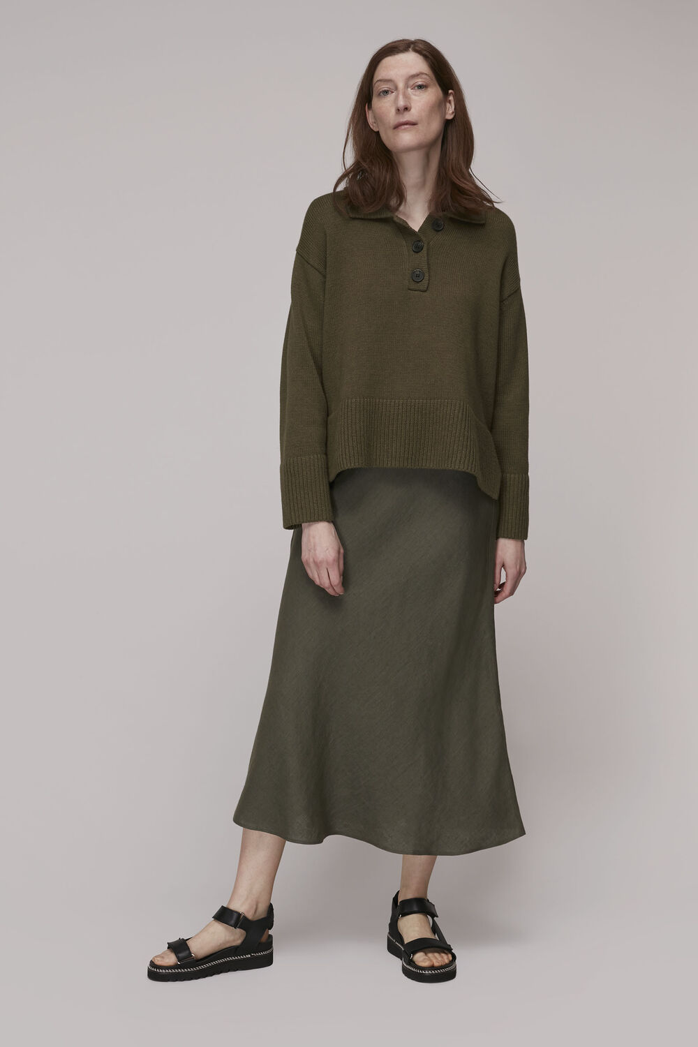 Button Front Polo Knit
