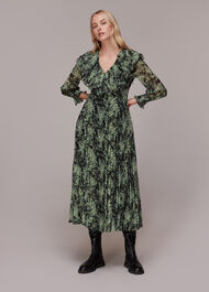Snow Flurry Printed Midi Dress