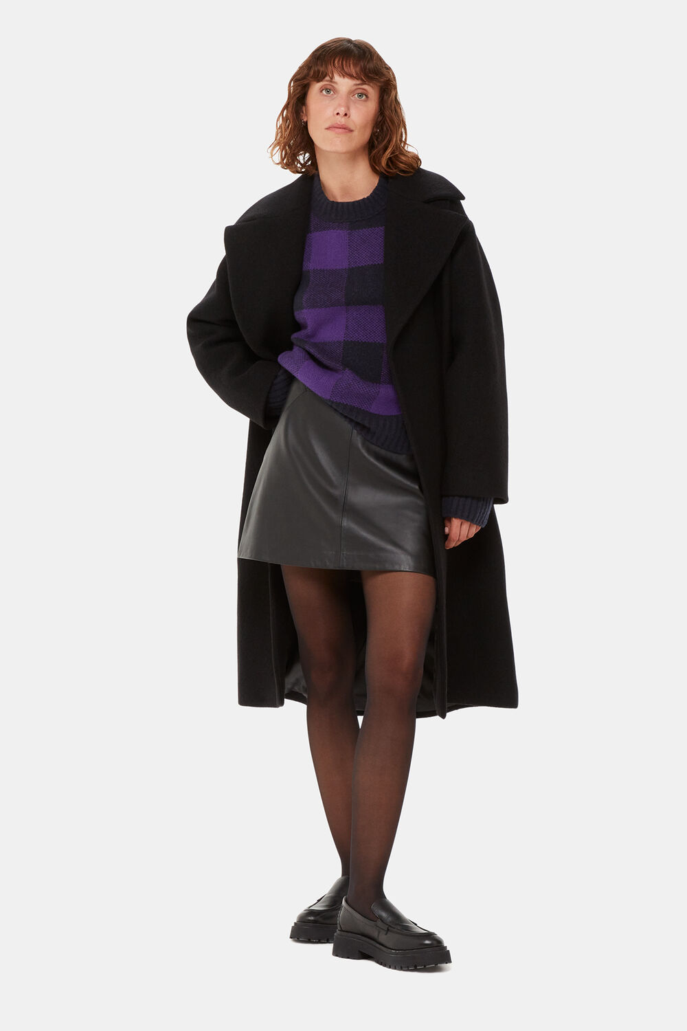 Purple Check Sweater