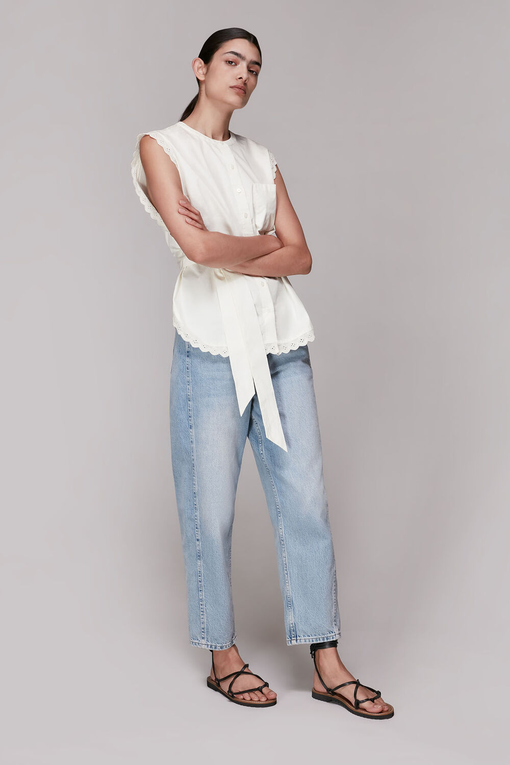 Poplin Apron Blouse