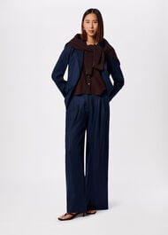 Wide Leg Hopsack Trouser