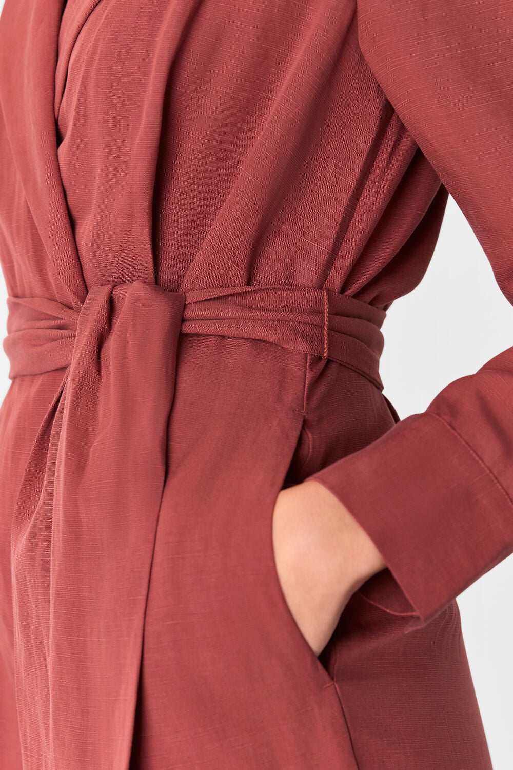Rose Relaxed Linen Blend Jumpsuit