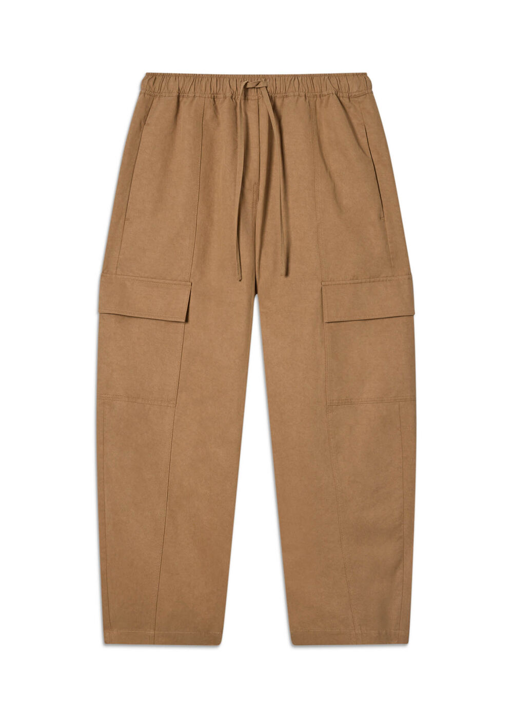 Petite Utility Cotton Barrel Trouser