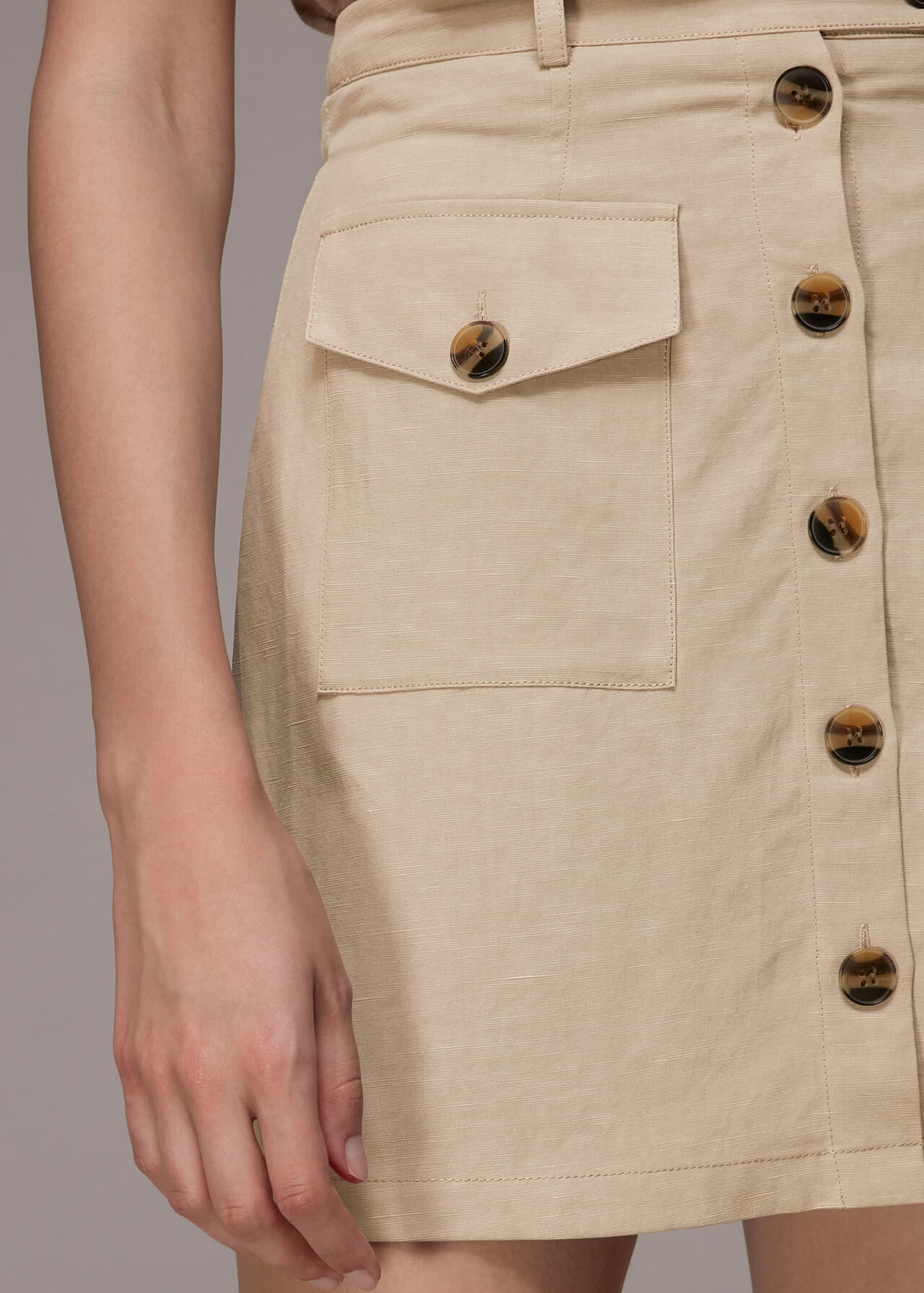 Linen Pocket Skirt