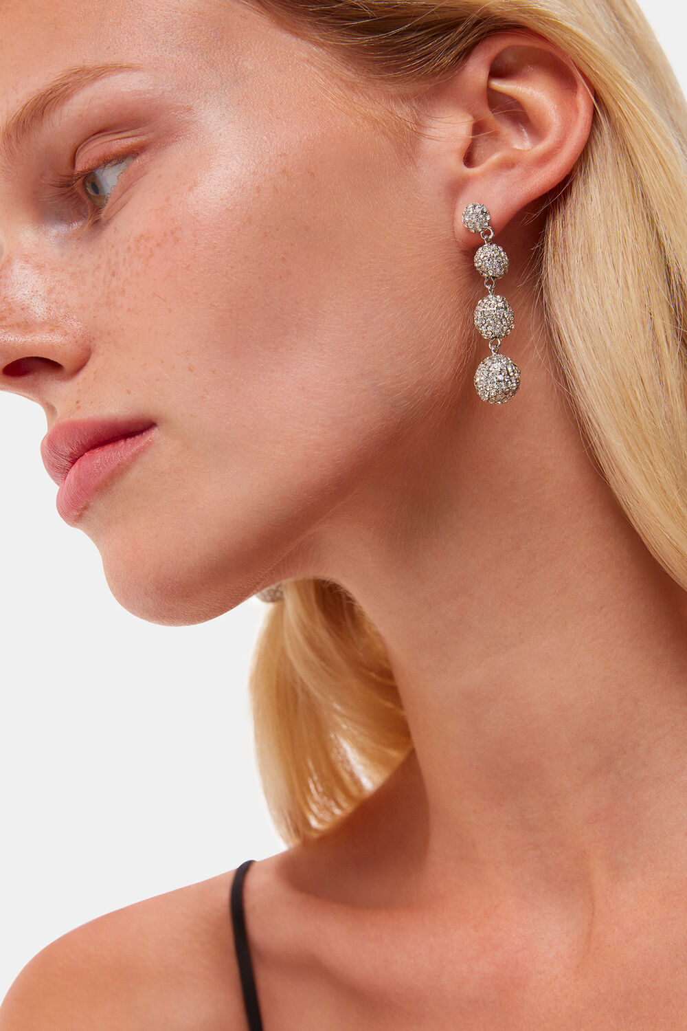 Diamante Sphere Drop Earring