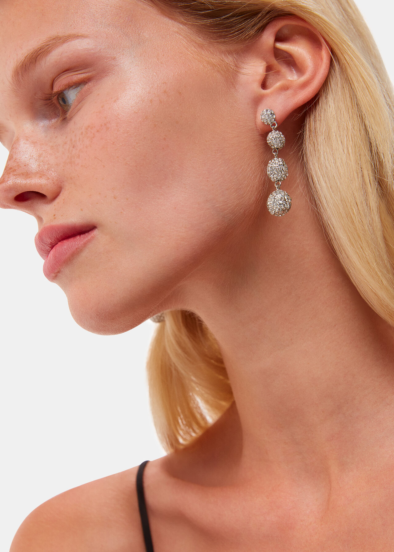 Diamante Sphere Drop Earring