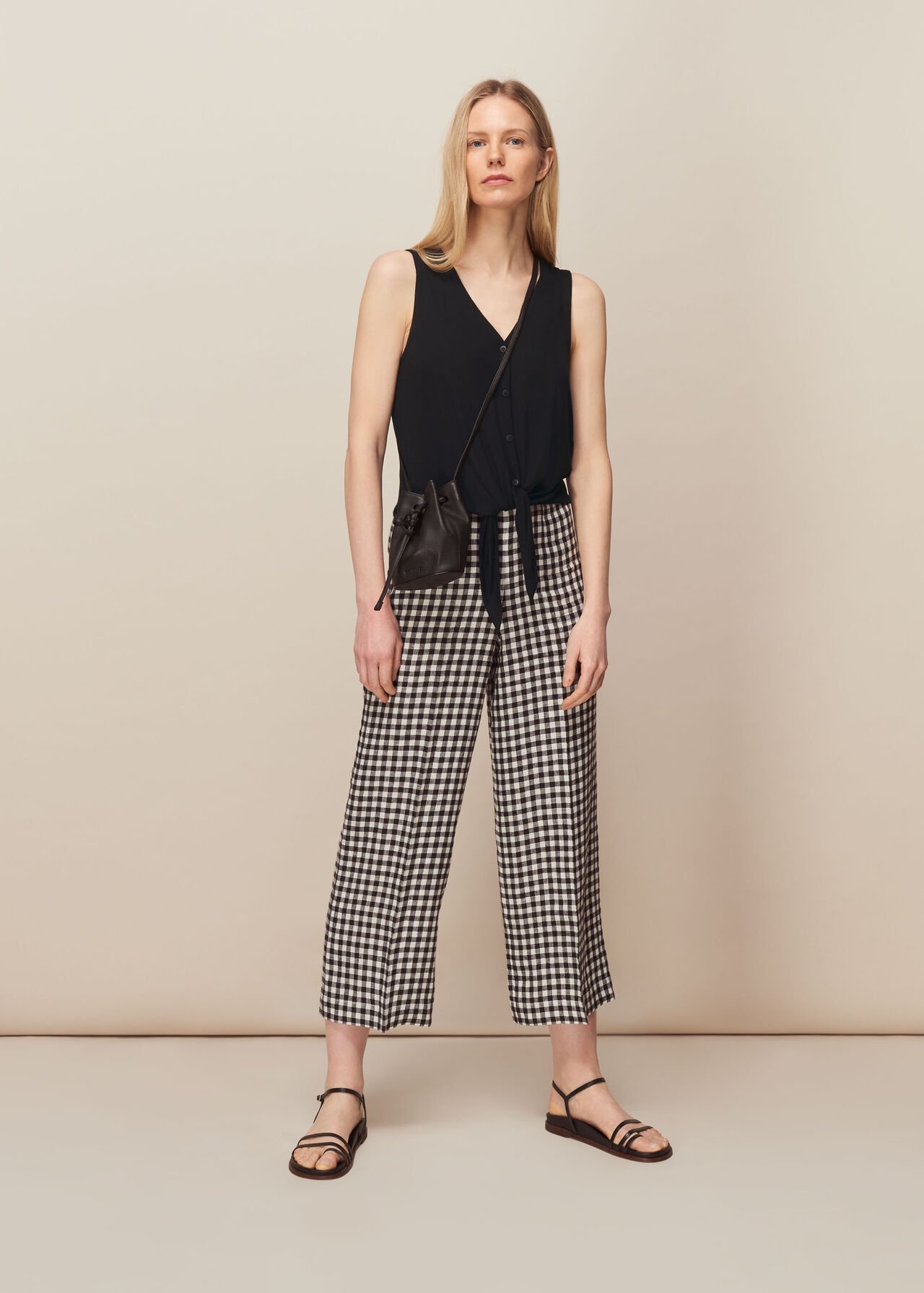 Button Down Ribbed Tank Top