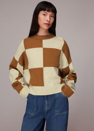 Check Wool Blend Jumper