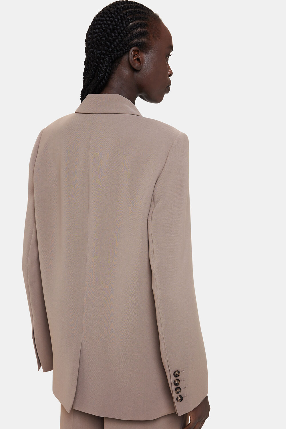 Taupe Nina Double Breasted Blazer
