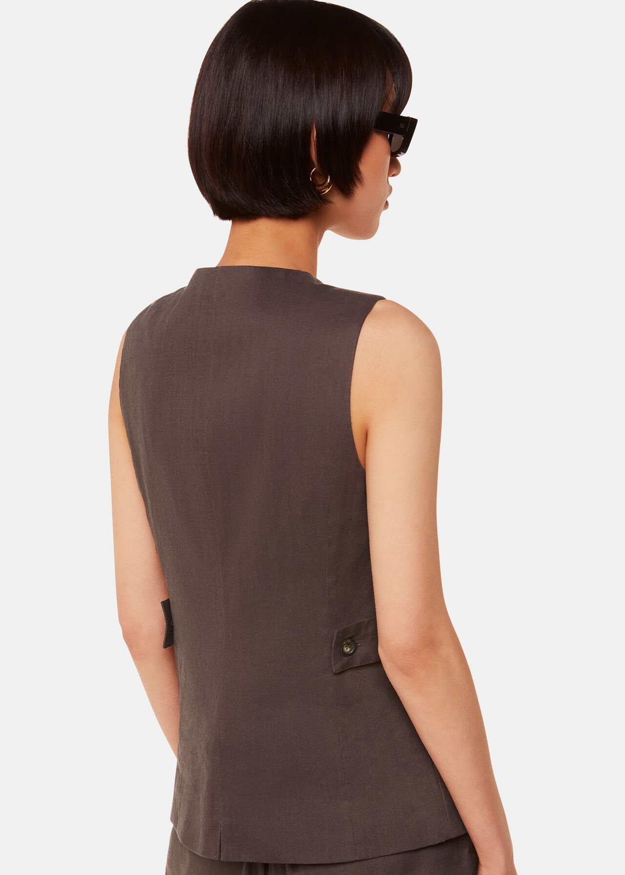 Mila Linen Blend Waistcoat