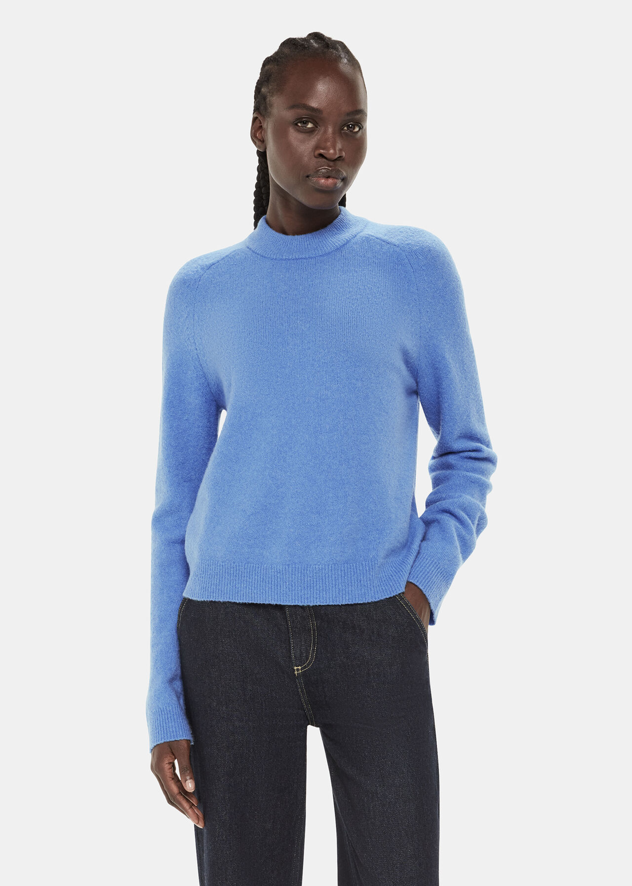 Wool Textured Crew Neck Knit