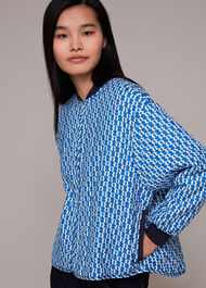 Vertical Stack Print Jacket