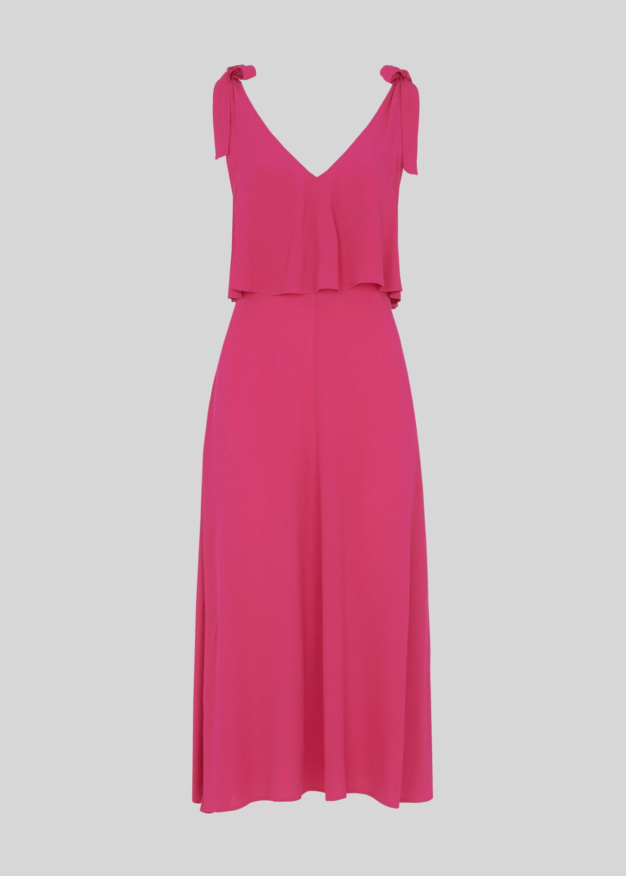 Romina Tie Detail Dress Raspberry