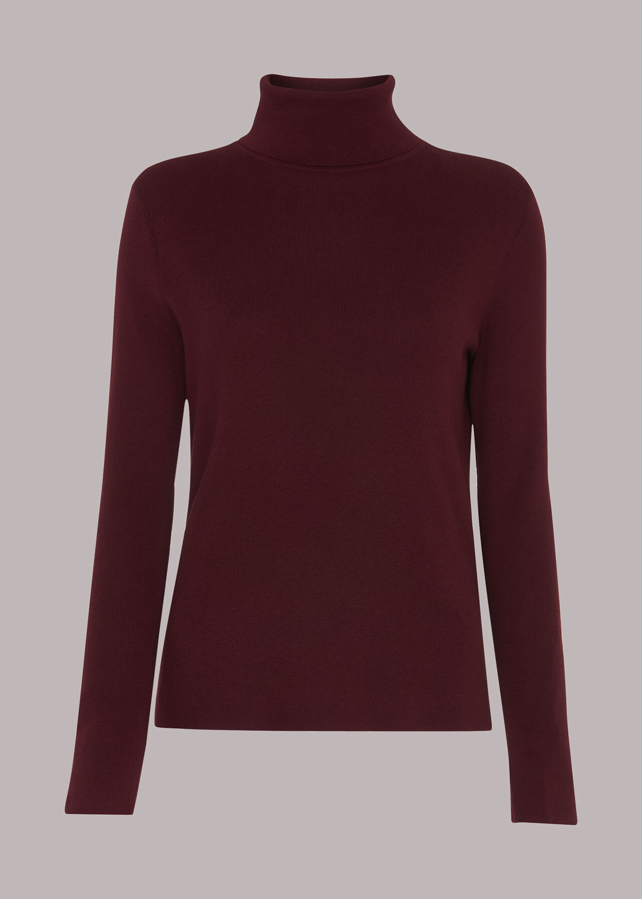 Wine Maja Knitted Polo | WHISTLES