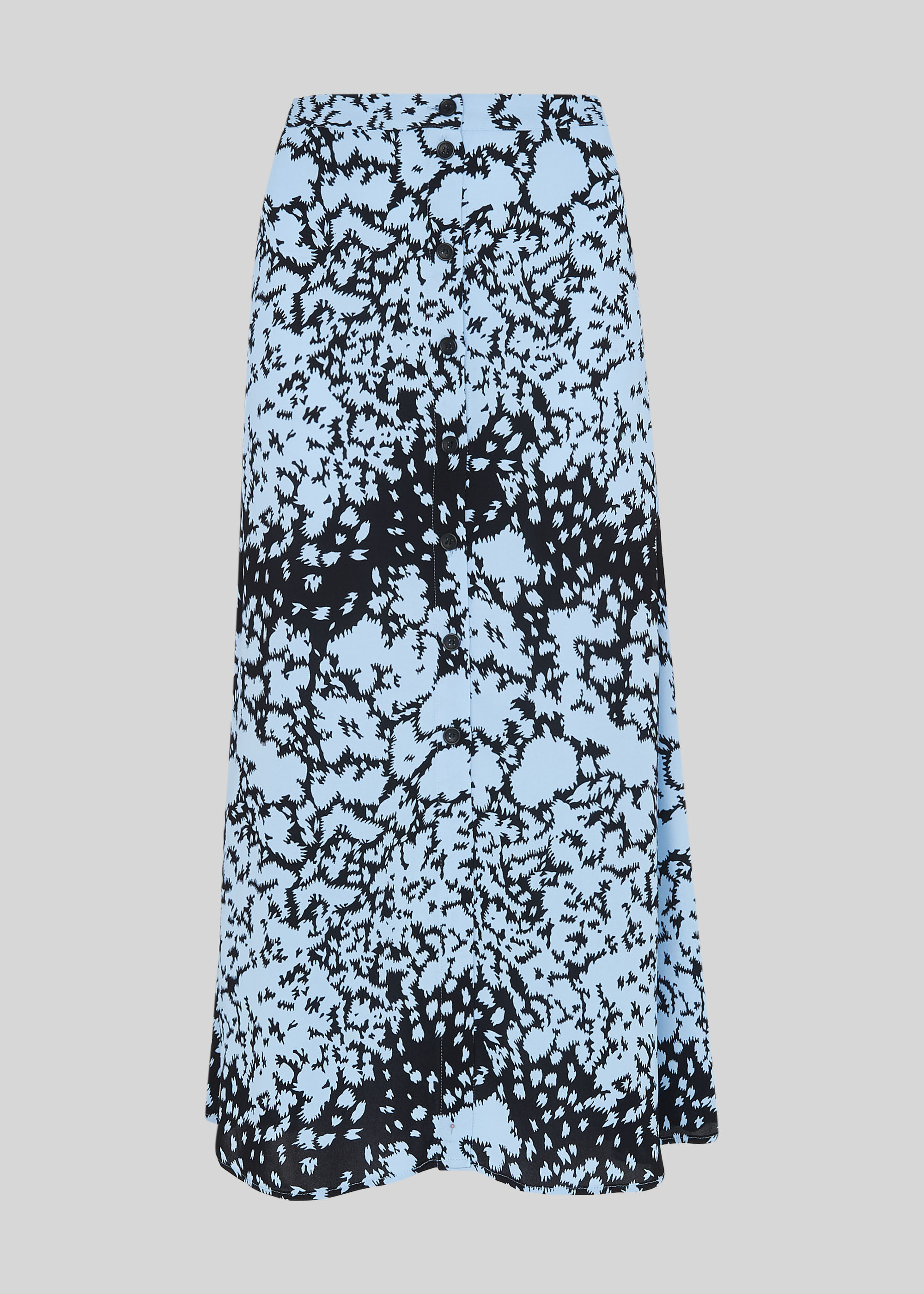 Blue/Multi Floral Animal Button Skirt