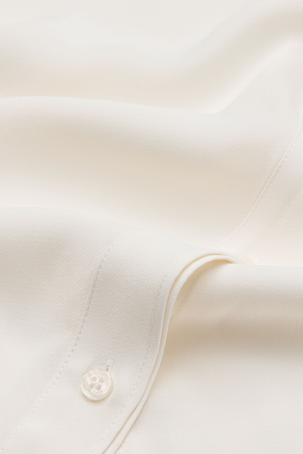 Ivory Draped Ruffle Feminine Blouse