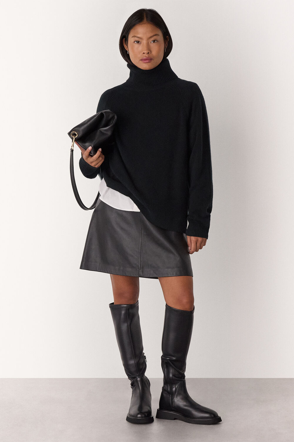 Petite Cashmere Roll Neck